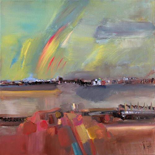 A l'heure où le temps s'espace au lieu de se chercher par Muriel Cayet, Peinture en vente sur Singulart