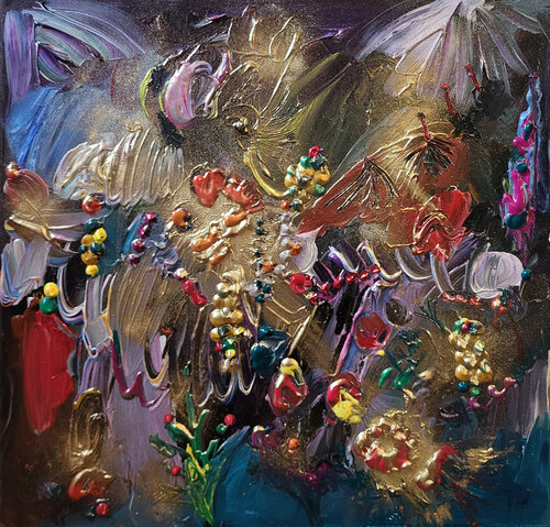 Dans un monde qui a inventé les dieux van Muriel Cayet, Schilderij te koop op Singulart