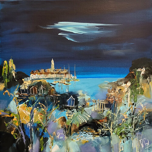 Le rayon bleu van Muriel Cayet, Schilderij te koop op Singulart