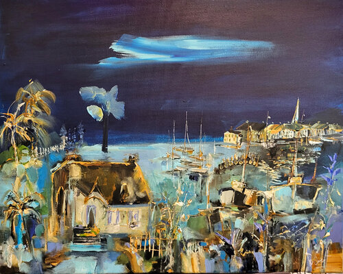 Un tour du monde introspectif van Muriel Cayet, Schilderij te koop op Singulart