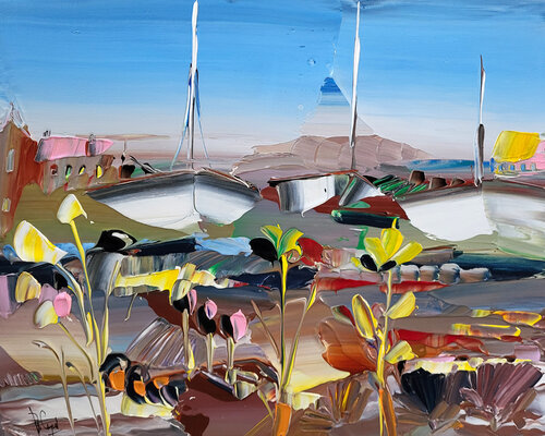 Le langage de la mer by Muriel Cayet, 油畫 for Sale on Singulart