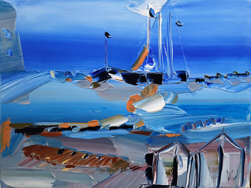Voir débarquer le ciel van Muriel Cayet, Schilderij te koop op Singulart