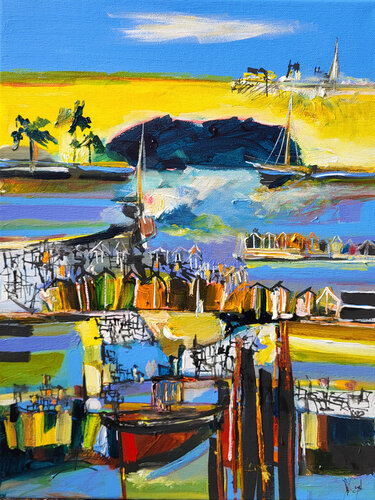 Imaginer un pélerinage di Muriel Cayet, Pittura in vendita su Singulart