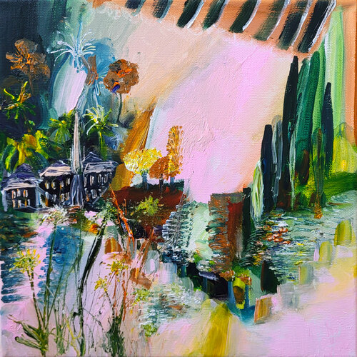 Una tenda da sole di Muriel Cayet, Pittura in vendita su Singulart