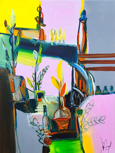 Chez l'alchimiste van Muriel Cayet, Schilderij te koop op Singulart
