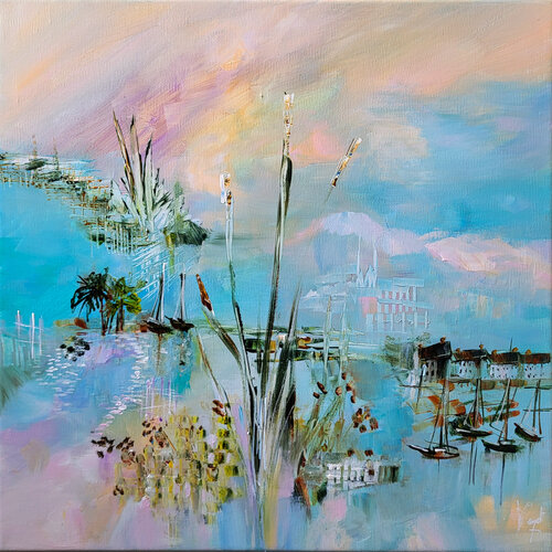 Des temples pour rêver von Muriel Cayet, Malerei kaufen auf Singulart