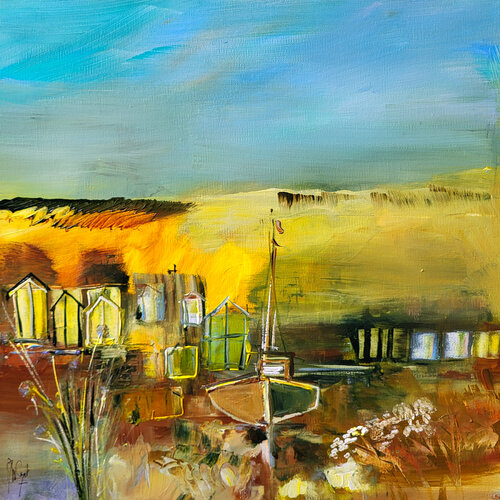 A l'échelle de sa route par Muriel Cayet, Peinture en vente sur Singulart