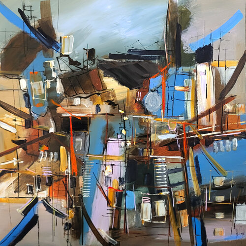 Un panorama d'équilibre de Muriel Cayet, Pintura a la venta en Singulart