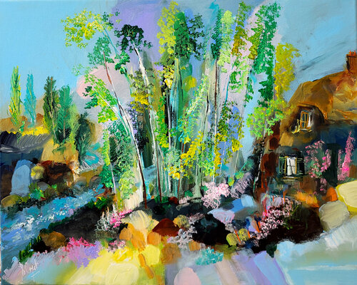 Au pays des chaumes von Muriel Cayet, Malerei kaufen auf Singulart