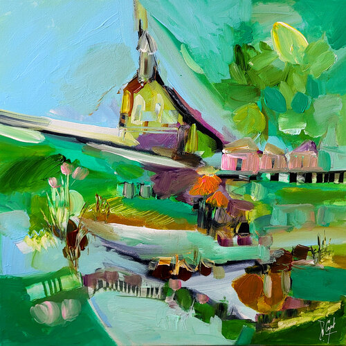 Les champs de recherche von Muriel Cayet, Malerei kaufen auf Singulart