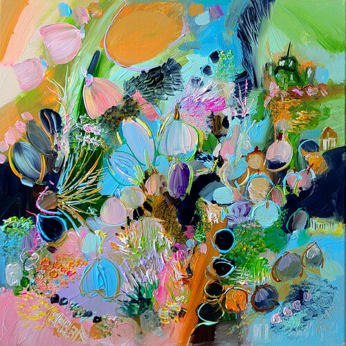 Les châtaignes van Muriel Cayet, Schilderij te koop op Singulart