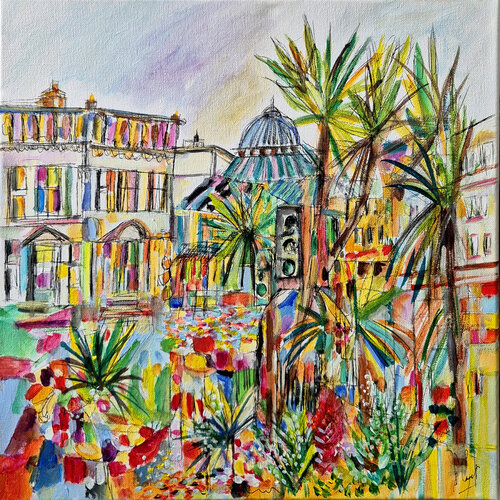 Le jardin botanique van Muriel Cayet, Schilderij te koop op Singulart