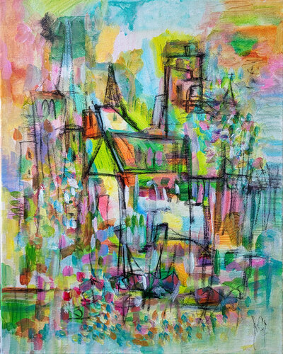 Une vision de Saint-Enogat van Muriel Cayet, Schilderij te koop op Singulart