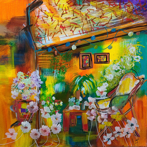 La maison de vacances van Muriel Cayet, Schilderij te koop op Singulart