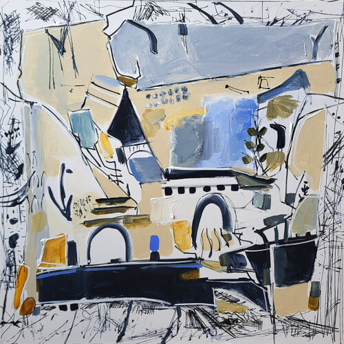 Une route au présent par Muriel Cayet, Peinture en vente sur Singulart
