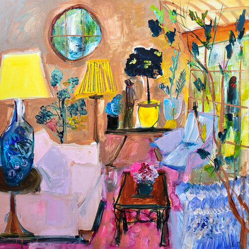 Intérieur à la terre rouge von Muriel Cayet, Malerei kaufen auf Singulart