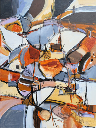 Les bords repliés des côtes di Muriel Cayet, Pittura in vendita su Singulart