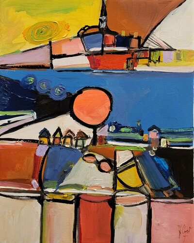 Une chaleur à engloutir les déserts von Muriel Cayet, Malerei kaufen auf Singulart