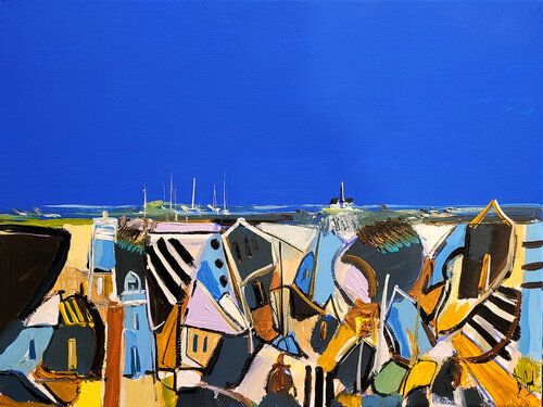 Une archaïque géométrie di Muriel Cayet, Pittura in vendita su Singulart