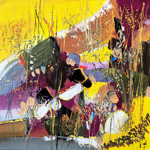 Fils, liens et ancrage von Muriel Cayet, Malerei kaufen auf Singulart