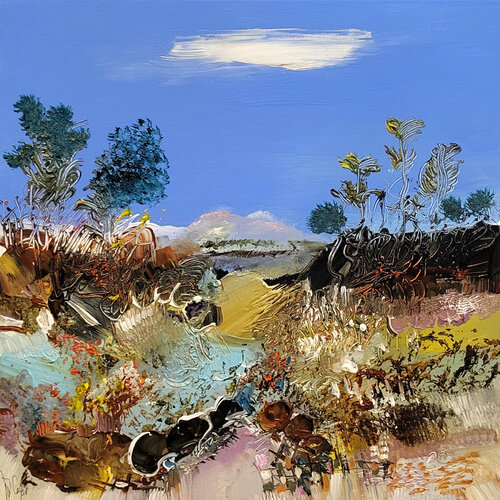 Paysage aventurier par Muriel Cayet, Peinture en vente sur Singulart