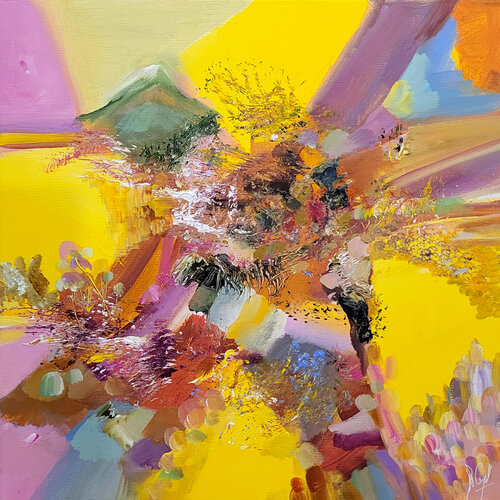 Voir la terre d'une autre lumière di Muriel Cayet, Pittura in vendita su Singulart