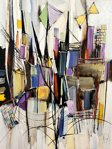 Les récits enchevêtrés van Muriel Cayet, Schilderij te koop op Singulart