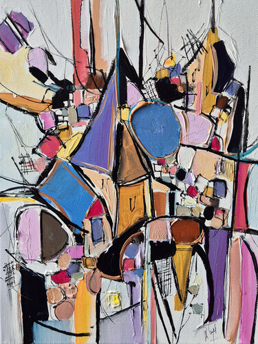 Un monde-miroir par Muriel Cayet, Peinture en vente sur Singulart