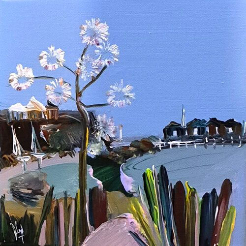 Haïku XVI- 20 x 20 cm en exclusivité sur Singulart - Février 2026 van Muriel Cayet, Schilderij te koop op Singulart