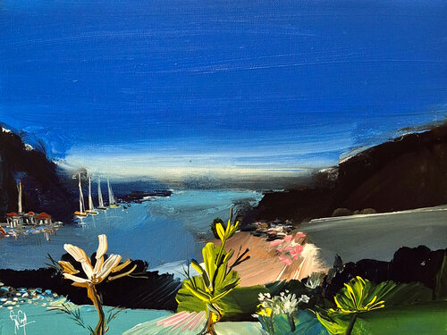 Une histoire au loin di Muriel Cayet, Pittura in vendita su Singulart