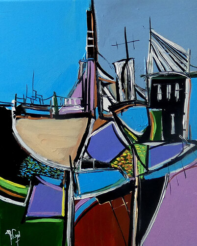 Le temps du retour van Muriel Cayet, Schilderij te koop op Singulart