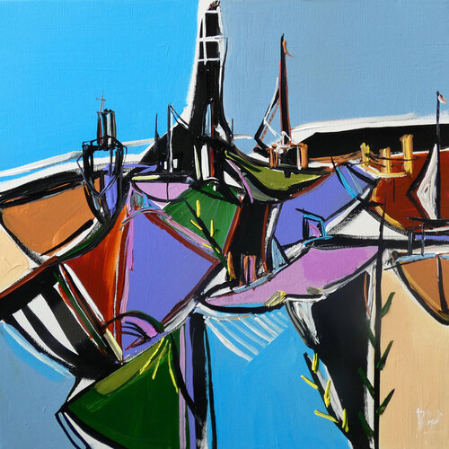 Une présence dès l'aube by Muriel Cayet, Painting for Sale on Singulart