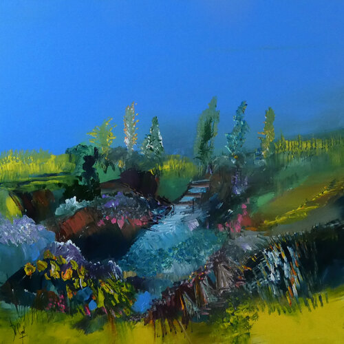 Jardins de lumière di Muriel Cayet, Pittura in vendita su Singulart