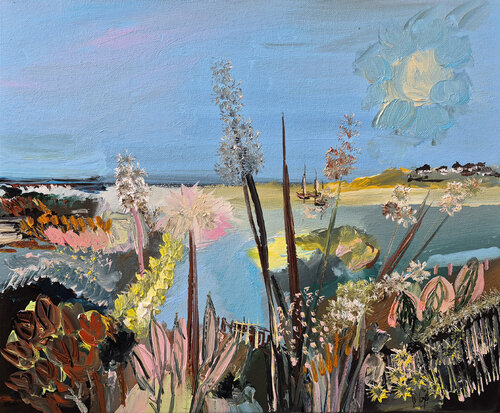 Soleil bleu, ciel bleu by Muriel Cayet, Painting for Sale on Singulart
