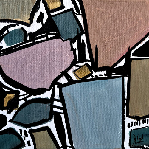 Colorer les gris - En exclusivité sur SINGULART par Muriel Cayet, Peinture en vente sur Singulart