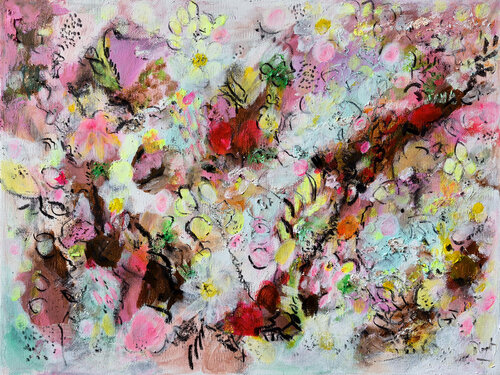 Eglantines - En exclusivité sur SINGULART by Muriel Cayet, 회화 for Sale on Singulart