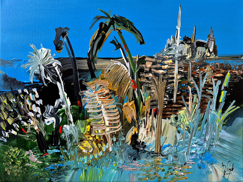 Un point cardinal by Muriel Cayet, 회화 for Sale on Singulart