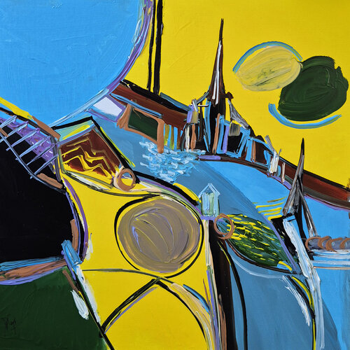 Un sage soleil by Muriel Cayet, 회화 for Sale on Singulart