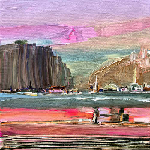 Un paysage à détacher les étoiles by Muriel Cayet, Painting for Sale on Singulart