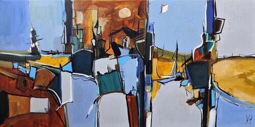 La toile tisse son récit by Muriel Cayet, Painting for Sale on Singulart