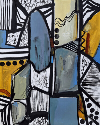L'architecture d'un récit introspectif by Muriel Cayet, Painting for Sale on Singulart