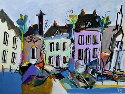 Choisir sa maison by Muriel Cayet, Painting for Sale on Singulart
