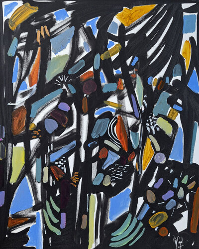 Des intermittences lyriques by Muriel Cayet, Painting for Sale on Singulart