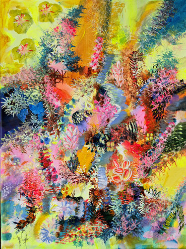Remplir sa mission de joie par Muriel Cayet, Peinture en vente sur Singulart