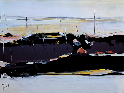 Un paysage décliné en espaces et en horizons par Muriel Cayet, Peinture en vente sur Singulart