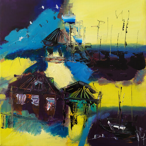 Les outils de lumière di Muriel Cayet, Pittura in vendita su Singulart