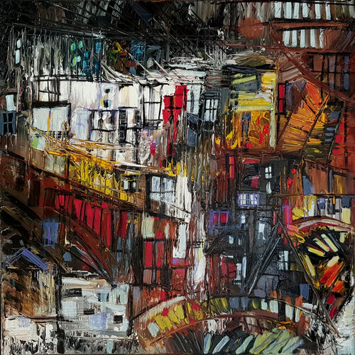 En contrebas des arcades von Muriel Cayet, Malerei kaufen auf Singulart
