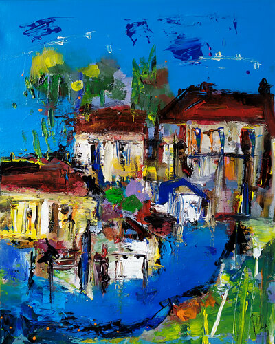 Un jardin du monde di Muriel Cayet, Pittura in vendita su Singulart