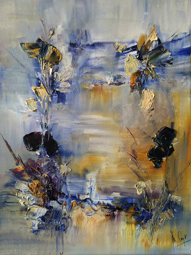 La jardin aux papillons di Muriel Cayet, Pittura in vendita su Singulart