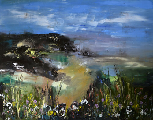 Au rythme des bancs de nuages von Muriel Cayet, Malerei kaufen auf Singulart